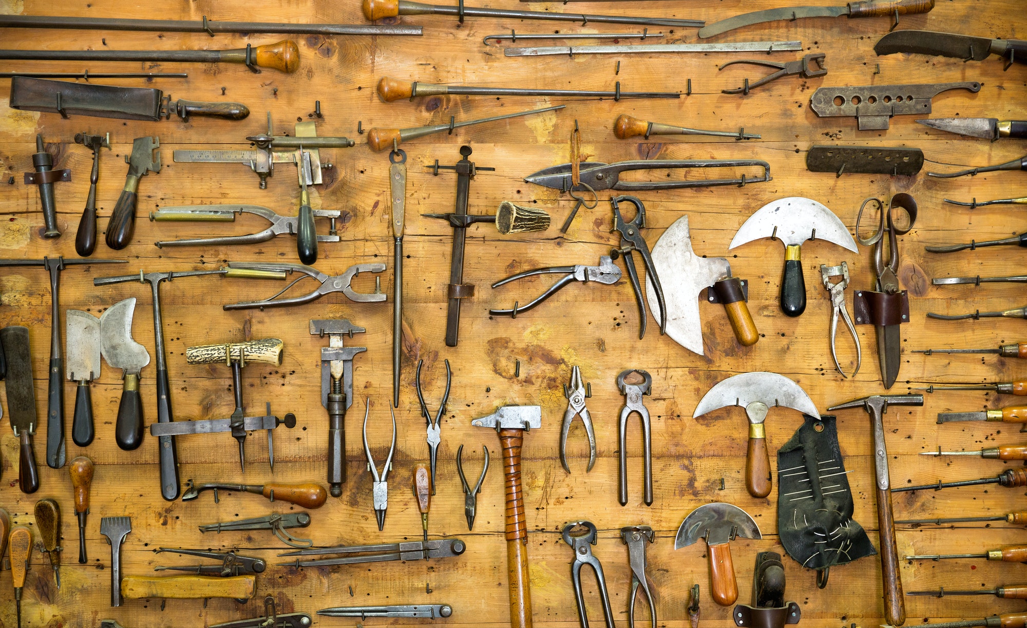 Old tools on the wall